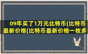09年买了1万元比特币(比特币最新价格(比特币最新价格一枚多少钱人民币))