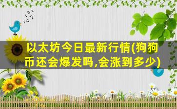 以太坊今日最新行情(狗狗币还会爆发吗,会涨到多少)