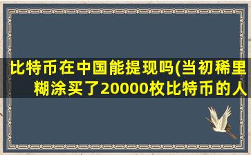 比特币在中国能提现吗(当初稀里糊涂买了20000枚比特币的人,现状如何)