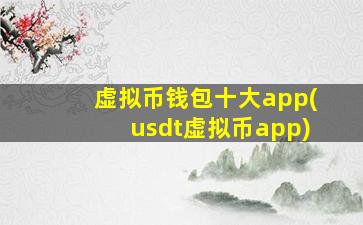 虚拟币钱包十大app(usdt虚拟币app)