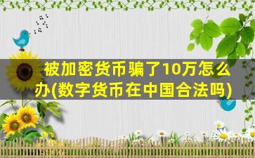 被加密货币骗了10万怎么办(数字货币在中国合法吗)